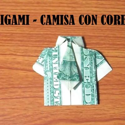 Hacer camisa con corbata con billetes