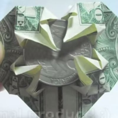 Tutorial como hacer un corazon con un billete