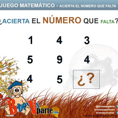 juego matemático acierta el numero que falta