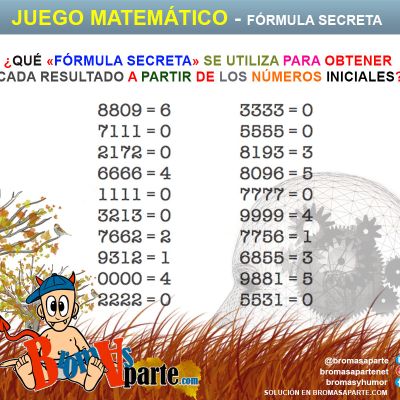Juego con numeros fórmula secreta